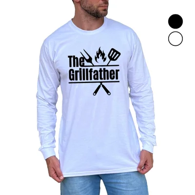 Camiseta Manga Longa The Grillfather 100% Algodão - Unissex Camiseta Manga Longa The Grillfather 100% Algodão - Unissex