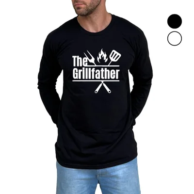Camiseta Manga Longa The Grillfather 100% Algodão - Unissex Camiseta Manga Longa The Grillfather 100% Algodão - Unissex